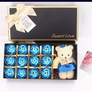 Rose Soap Flower Gift With Tedy Bear